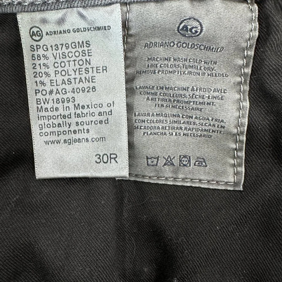 AG Adriano Goldschmied The Farrah Raw Hem High Rise Skinny Jeans in Grey Mist - Picture 5 of 9